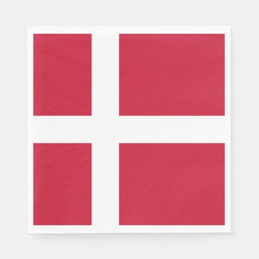 Vlag van Denemarken Servet (Voorkant)