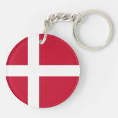 Vlag van Denemarken Sleutelhanger (Achterkant)