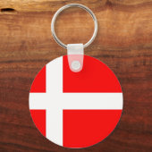 Vlag van Denemarken Sleutelhanger (Voorkant)