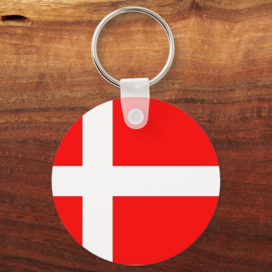 Vlag van Denemarken Sleutelhanger (Voorkant)