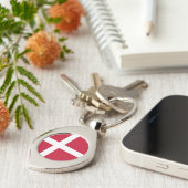 Vlag van Denemarken Sleutelhanger (Zijkant)