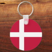 Vlag van Denemarken Sleutelhanger (Voorkant)
