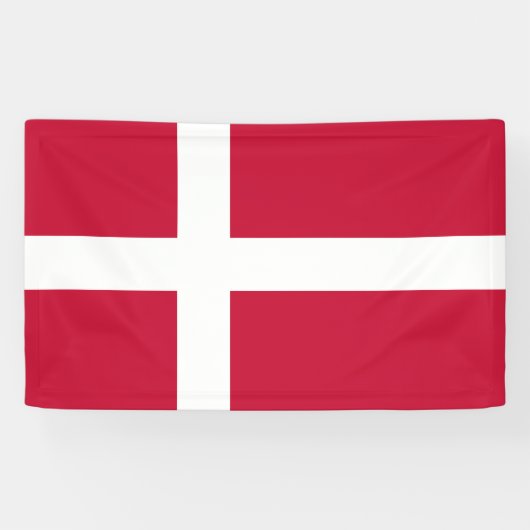 Vlag van Denemarken Spandoek (Horizontaal)