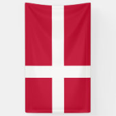 Vlag van Denemarken Spandoek (Verticaal)