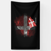 Vlag van Denemarken Spandoek (Verticaal)