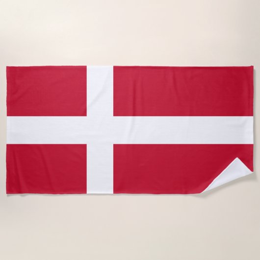 Vlag van Denemarken Strandlaken (Voorkant)