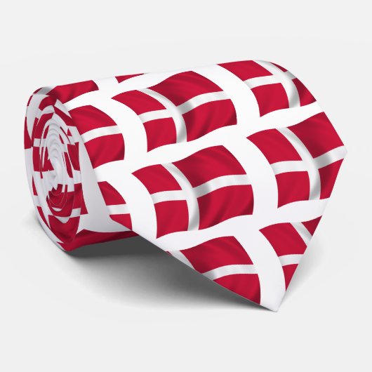 Vlag van Denemarken Stropdas (Opgerold)
