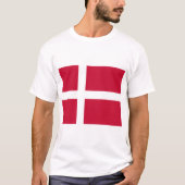 Vlag van Denemarken T-shirt (Voorkant)
