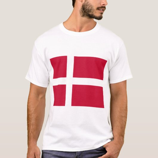 Vlag van Denemarken T-shirt (Voorkant)