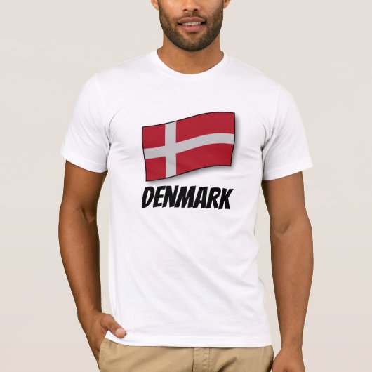 Vlag van Denemarken T-shirt (Voorkant)