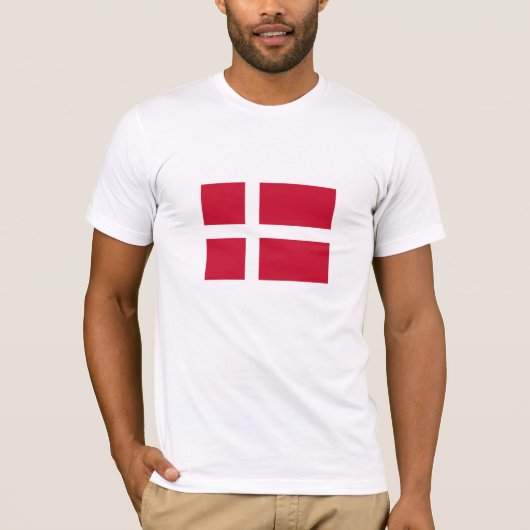 Vlag van Denemarken T-shirt (Voorkant)
