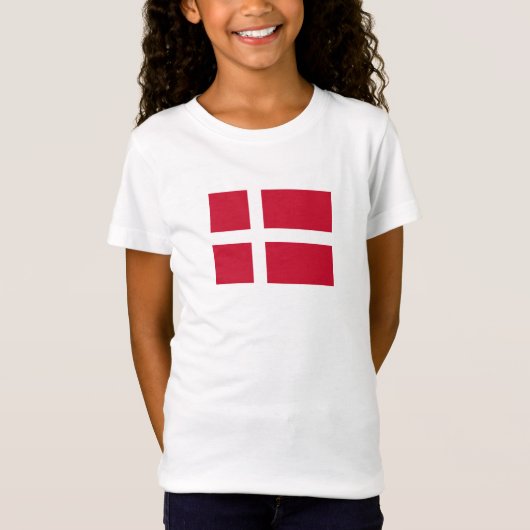 Vlag van Denemarken T-shirt (Voorkant)