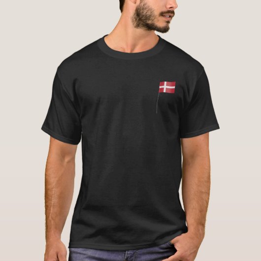 Vlag van Denemarken T-shirt (Voorkant)