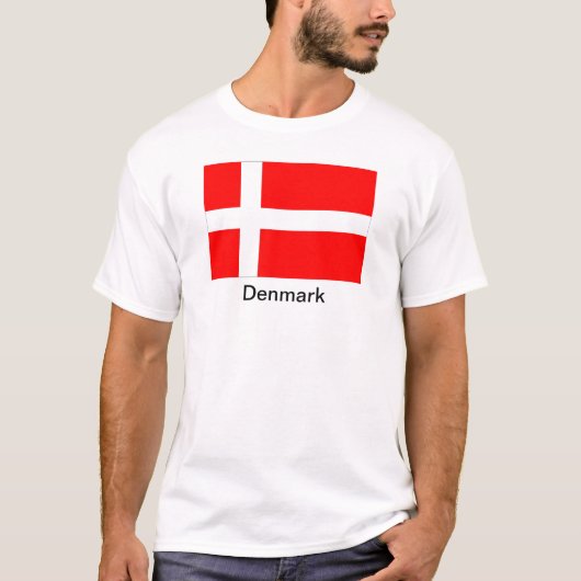 Vlag van Denemarken T-shirt (Voorkant)