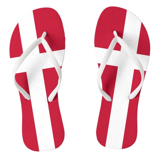 Vlag van Denemarken Teenslippers (Voetbed)