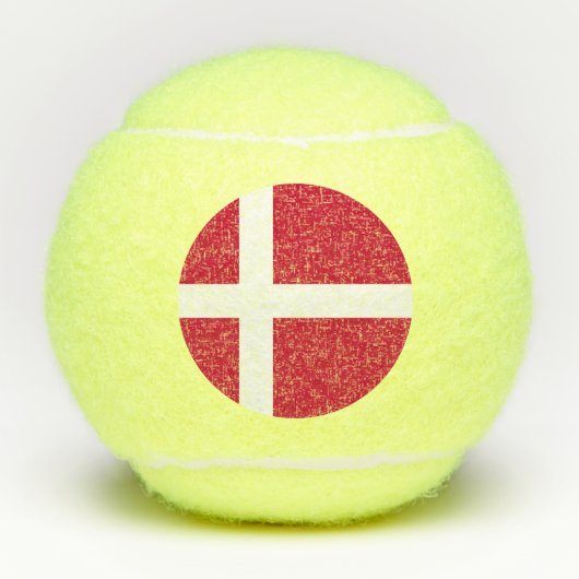 Vlag van Denemarken Tennisballen (Voorkant)