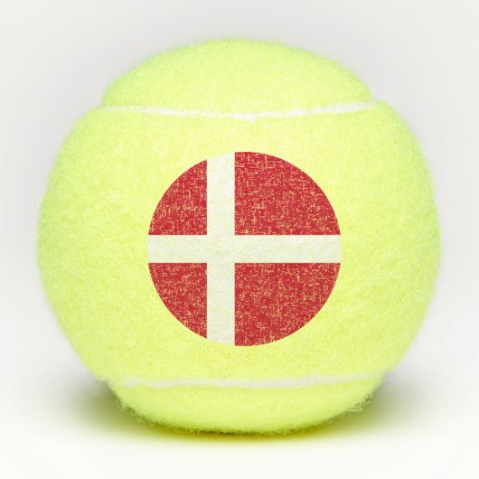Vlag van Denemarken Tennisballen (Voorkant)