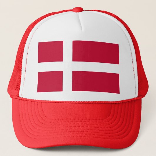 Vlag van Denemarken Trucker Pet (Voorkant)