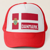 Vlag van Denemarken Trucker Pet (Voorkant)