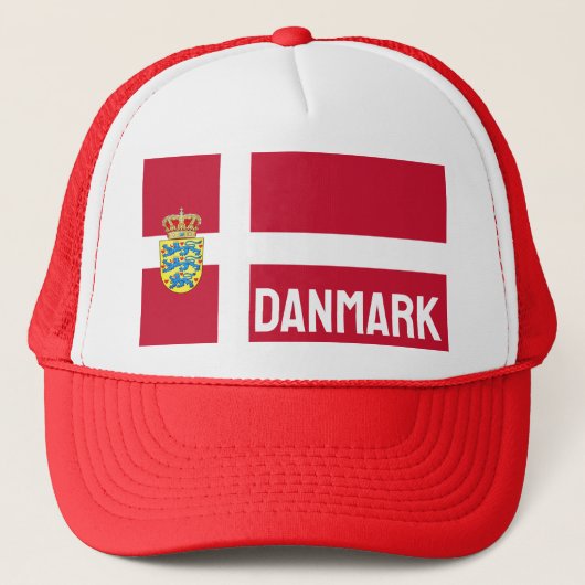 Vlag van Denemarken Trucker Pet (Voorkant)