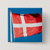 Vlag van Denemarken Vierkante Button 5,1 Cm (Voorkant)