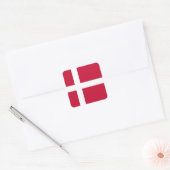 Vlag van Denemarken Vierkante Sticker (Envelop)