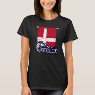 Vlag Van Denemarken Vissen In Denemarken Denemar T-shirt