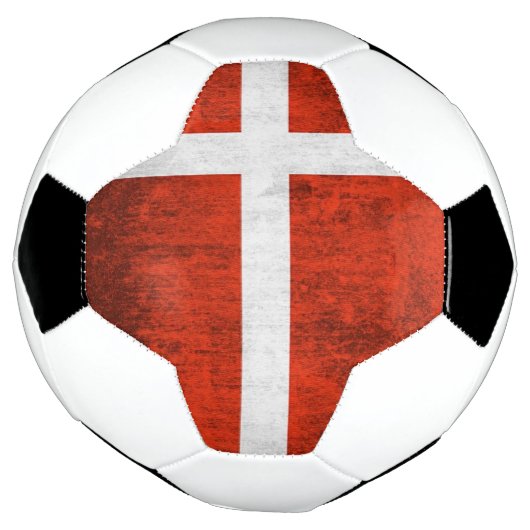 vlag van Denemarken Voetbal (Gedraaid)