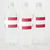 Vlag van Denemarken Waterfles Etiket (Flessen)