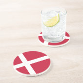 Vlag van Denemarken Zandsteen Onderzetter (Zijkant)