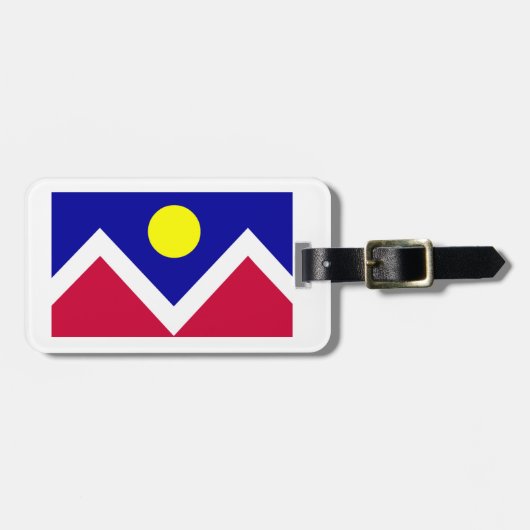 Vlag van Denver Colorado Bagagelabel (Voorkant horizontaal)
