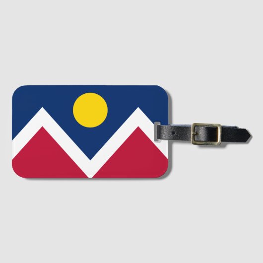 Vlag van Denver, Colorado Bagagelabel (Voorkant (horizontaal))