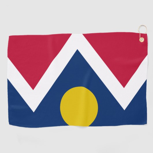 vlag van Denver (Colorado) Golfhanddoek (Horizontaal)