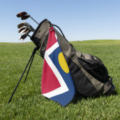 vlag van Denver (Colorado) Golfhanddoek (Groen)
