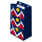 Vlag van Denver, Colorado Klein Cadeauzakje (Voorkant Gekanteld)