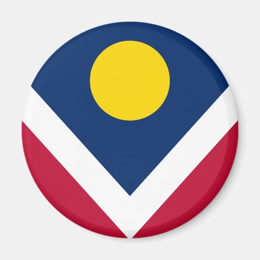Vlag van Denver, Colorado Magneet (Voorkant)