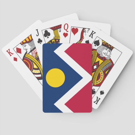 Vlag van Denver, Colorado Pokerkaarten (Achterkant)