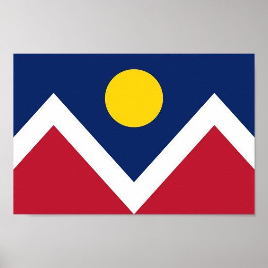 Vlag van Denver, Colorado Poster (Voorkant)