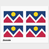 Vlag van Denver, Colorado Rechthoekige Sticker (Vel)
