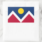 Vlag van Denver, Colorado Rechthoekige Sticker (Tas)