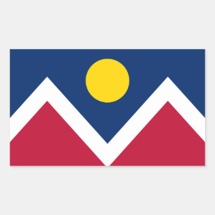 Vlag van Denver, Colorado Rechthoekige Sticker