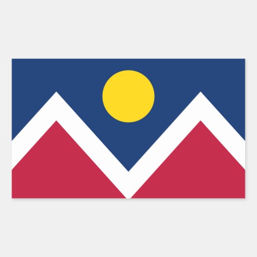 Vlag van Denver, Colorado Rechthoekige Sticker (Voorkant)