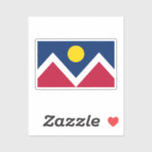 Vlag van Denver, Colorado Sticker (Vel)
