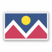 Vlag van Denver, Colorado Sticker (Voorkant)