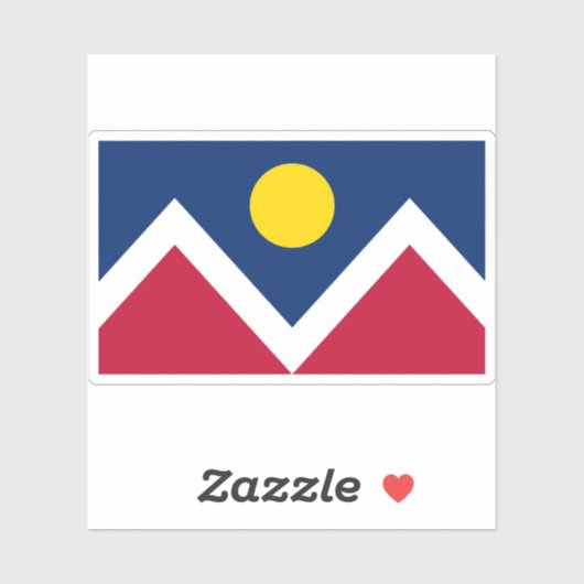 Vlag van Denver, Colorado Sticker (Vel)