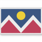 Vlag van Denver, Colorado Sticker (Voorkant)