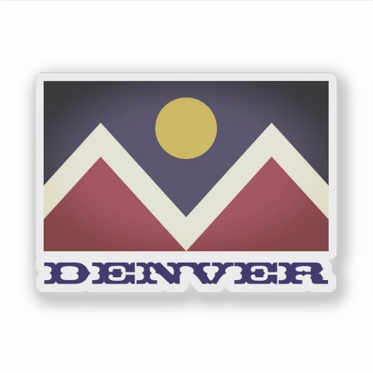 Vlag van Denver, Colorado Sticker (Voorkant)