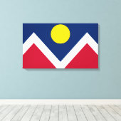 Vlag van Denver (Colorado, Verenigde Staten) Canvas Afdruk (Insitu (Houten vloer))