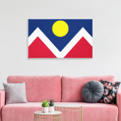 Vlag van Denver (Colorado, Verenigde Staten) Canvas Afdruk (Insitu (Woonkamer))