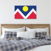 Vlag van Denver (Colorado, Verenigde Staten) Canvas Afdruk (Insitu (Slaapkamer))